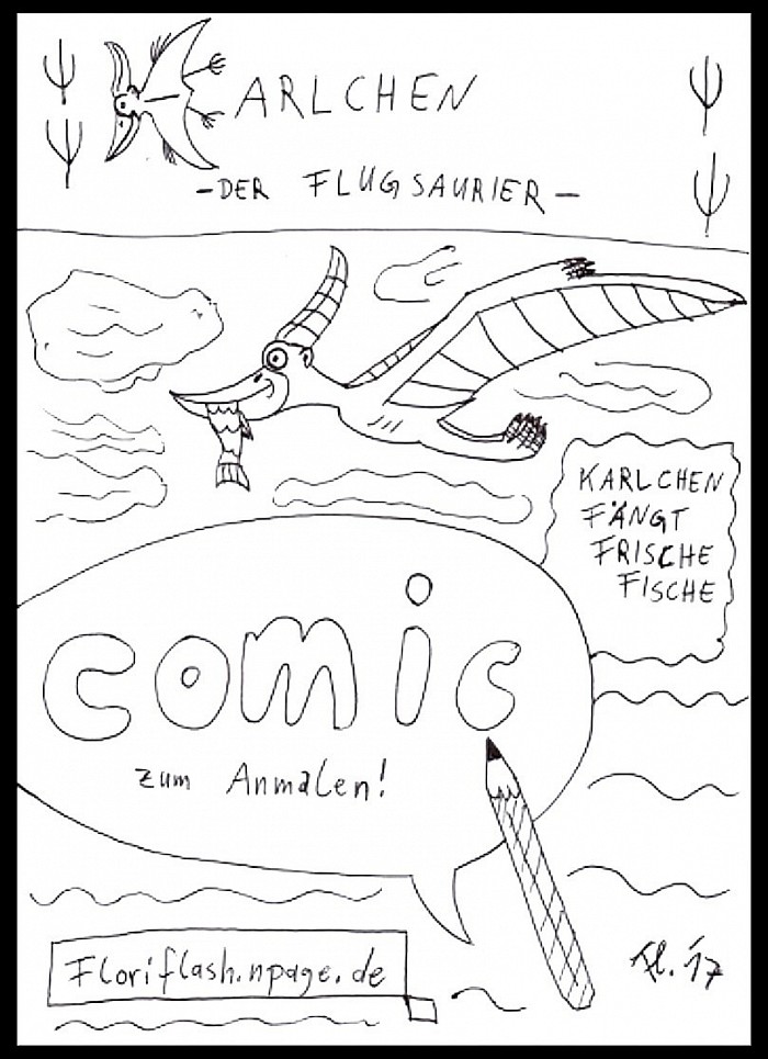 Ein  inzwischen etwas älteres  Karlchen - Comic zum Anmalen, von 2017.