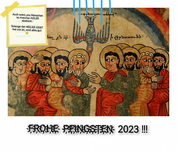 𝐅𝐫𝐨𝐡𝐞 𝐏𝐟𝐢𝐧𝐠𝐬𝐭𝐞𝐧 2023 !!!  🕊️🔥🌟🌻 ( Bearbeitetes Bild aus dem Internet...)
