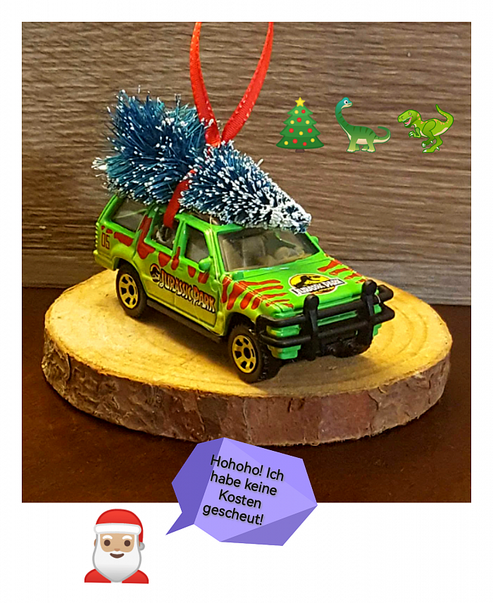 XMAS JURASSIC XPLORER : Frohe Weihnachten zum 30. Jubiläum von JURASSIC PARK!!! 🎅🏼🎁🦌🦌🦌🦌☃️🎄🦕🦖🎆🎈🎇 ( Foto aus dem Internet, in eigener Bearbeitung....)